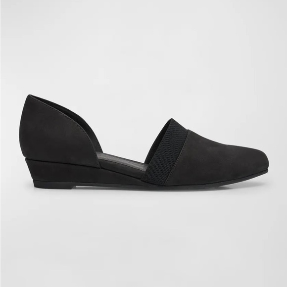 Eileen Fisher Black Ida D'orsay Ballerina Flats US Size 7 - Picture 2 of 10